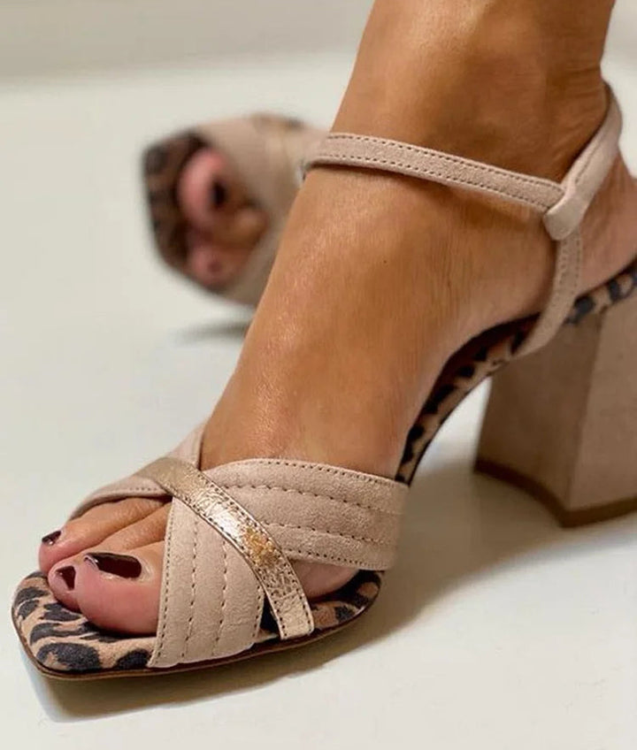 Lorrie | Cross-Band Heel Sandals