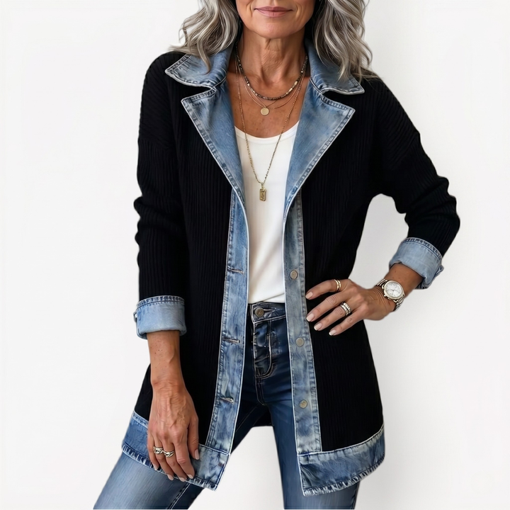 Sylvie | Indigo Knit Jacket