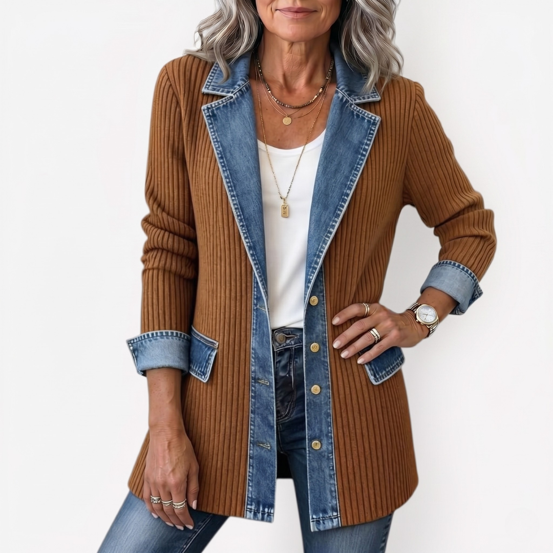 Sylvie | Indigo Knit Jacket