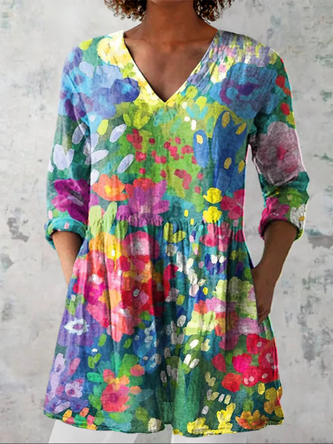 Sophie | Long Blouse with V-Neck