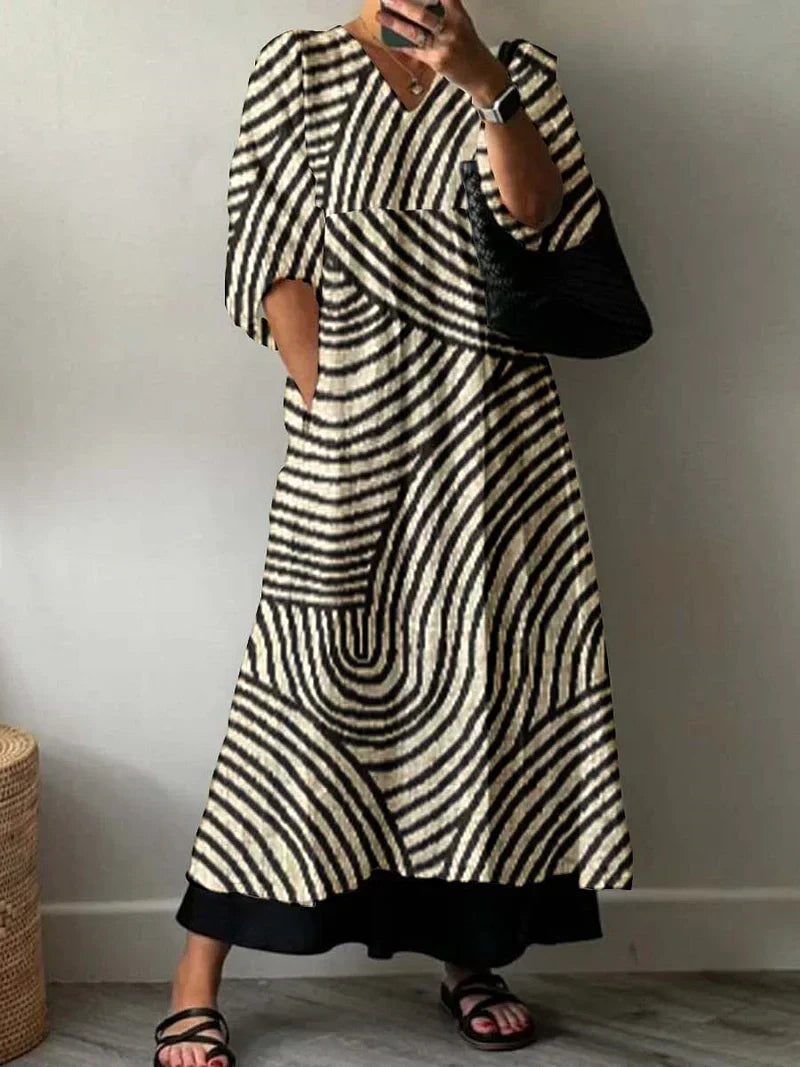 Clara | Elegant Print Dress
