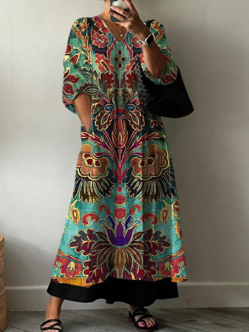 Clara | Elegant Print Dress
