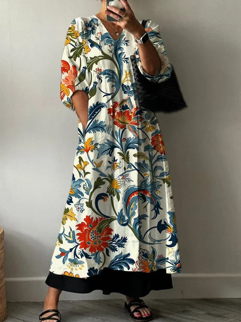 Clara | Elegant Print Dress