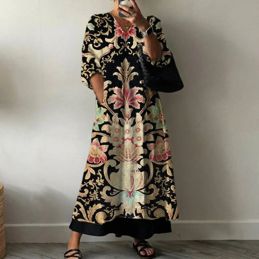 Clara | Elegant Print Dress